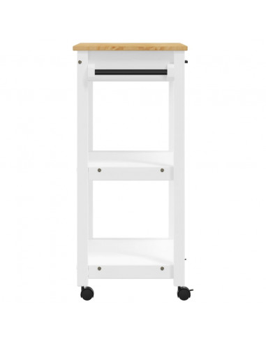 Carrello da Cucina MONZA 60x40x90 cm in Legno Massello di Pino