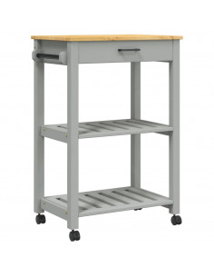 Carrello da Cucina MONZA 60x40x90 cm in Legno Massello di Pino