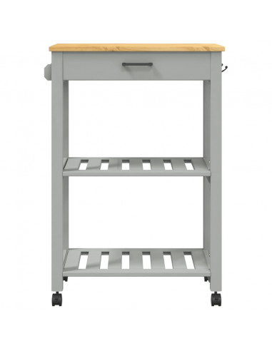 Carrello da Cucina MONZA 60x40x90 cm in Legno Massello di Pino