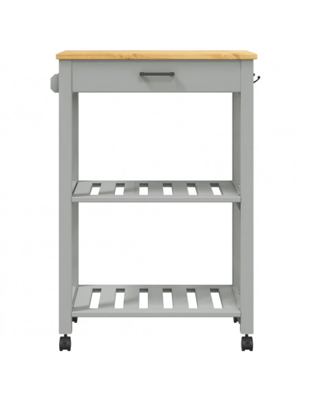 Carrello da Cucina MONZA 60x40x90 cm in Legno Massello di Pino