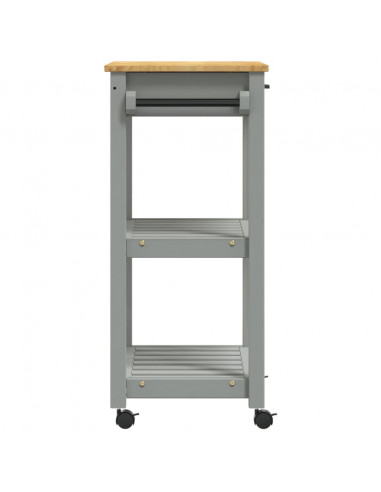 Carrello da Cucina MONZA 60x40x90 cm in Legno Massello di Pino