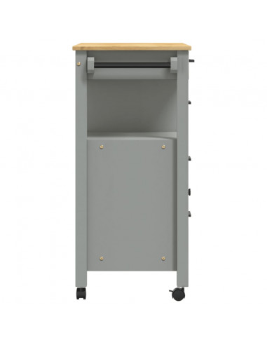 Carrello da Cucina MONZA 84x40x90 cm in Legno Massello di Pino