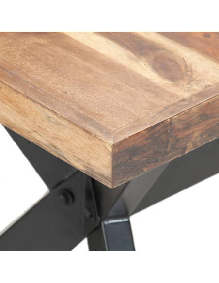 Tavolo da Pranzo 160x80x75 cm Legno Massello con Finitura Miele