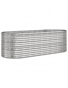 Letto Giardino Acciaio Verniciato a Polvere 224x80x68cm Argento