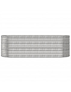 Letto Giardino Acciaio Verniciato a Polvere 224x80x68cm Argento 2