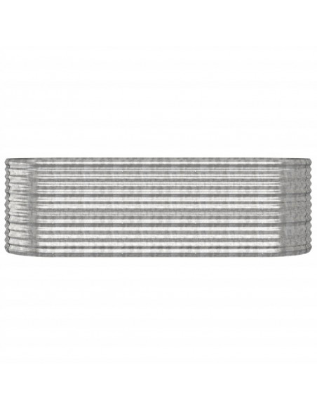 Letto Giardino Acciaio Verniciato a Polvere 224x80x68cm Argento