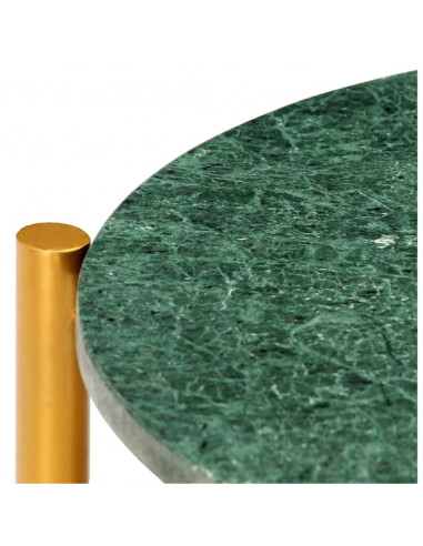 Tavolino da Caffè Verde 60x60x35 cm Pietra Vera Testura Marmo