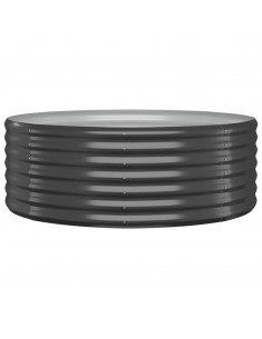 Letto da Giardino in Acciaio a Polvere 100x100x36 cm Antracite