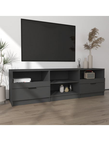 Mobile Porta TV NEro 150x33,5x45 cm in Legno Multistrato