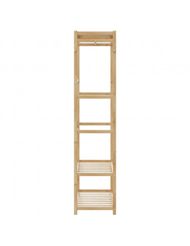 Appendiabiti con Ripiani 80x40x175 cm in Bambù