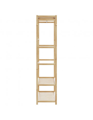 Appendiabiti con Ripiani 110x40x175 cm in Bambù