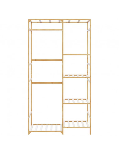 Appendiabiti con Ripiani 100x50x184,5 cm in Bambù
