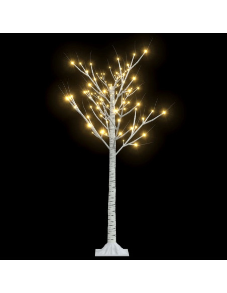 Albero Natale 128 LED 1,2 m Salice Bianco Caldo Interno Esterno