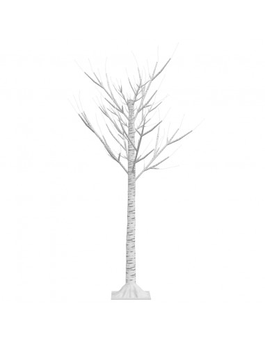 Albero Natale 128 LED 1,2 m Salice Bianco Caldo Interno Esterno