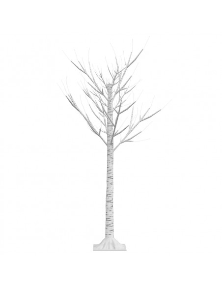 Albero Natale 128 LED 1,2 m Salice Bianco Caldo Interno Esterno