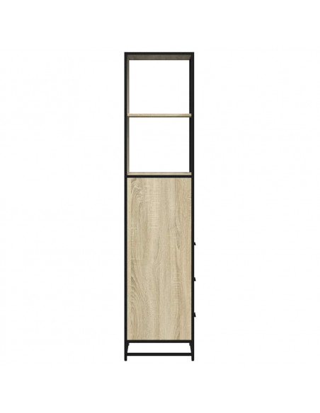 Armadietto Bagno Rovere Sonoma 35x37,5x166 cm Legno Multistrato