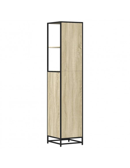 Armadietto Bagno Rovere Sonoma 35x37,5x166 cm Legno Multistrato