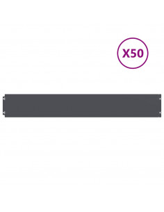 Bordure per Prato 50 pz Antracite Acciaio Laminato a Freddo