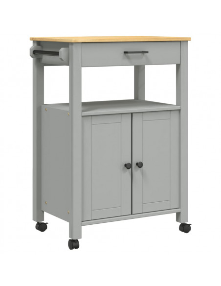 Carrello da Cucina MONZA 60x40x90 cm in Legno Massello di Pino