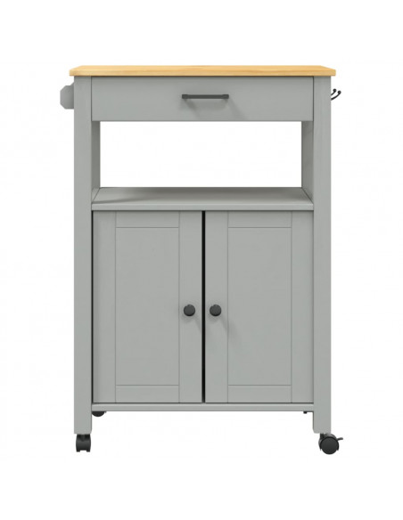 Carrello da Cucina MONZA 60x40x90 cm in Legno Massello di Pino