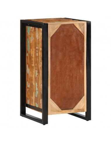 Cassettiera Multicolore 40x40x90 cm Legno Massello di Recupero