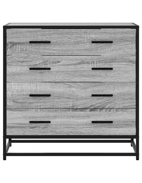 Cassettiera Grigio Sonoma 70x41x70 cm in Legno Multistrato