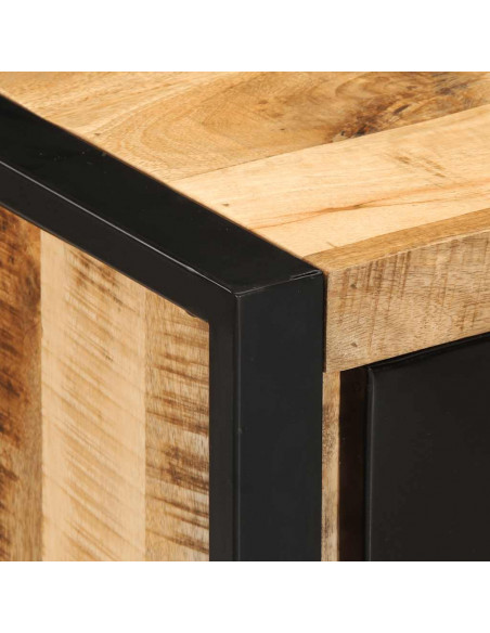 Cassettiera 40x40x90 cm in Legno Massello di Mango Grezzo