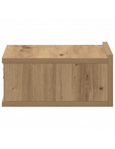 Comodino Pensile Rovere Artigianale 40x32x15 cm in Truciolato