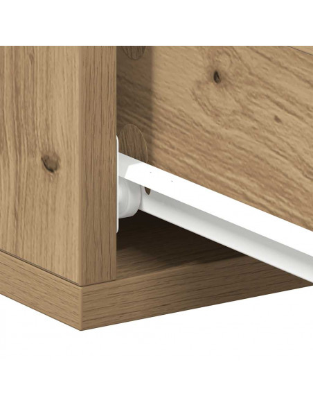 Comodino Pensile Rovere Artigianale 40x32x15 cm in Truciolato