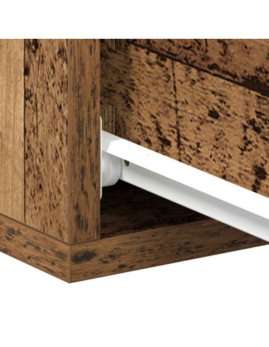 Comodino Pensile Legno Antico 40x30x15 cm in Legno Multistrato