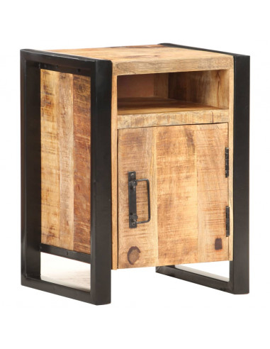 Comodino 40x35x55 cm in Legno Massello di Mango