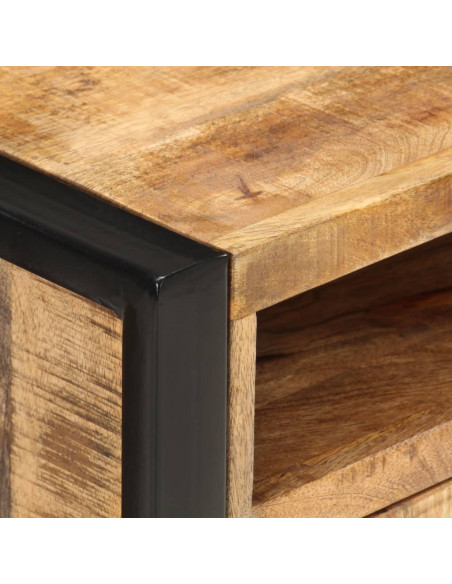 Comodino 40x35x55 cm in Legno Massello di Mango