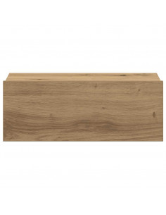 Comodini Pensili 2pz Rovere Artigianale 40x30x15 cm Truciolato