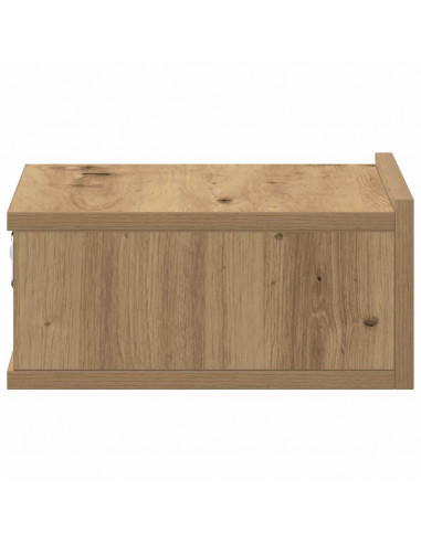 Comodini Pensili 2pz Rovere Artigianale 40x30x15 cm Truciolato