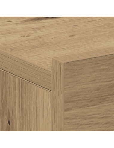 Comodini Pensili 2pz Rovere Artigianale 40x30x15 cm Truciolato