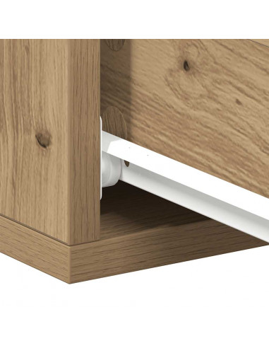 Comodini Pensili 2pz Rovere Artigianale 40x30x15 cm Truciolato