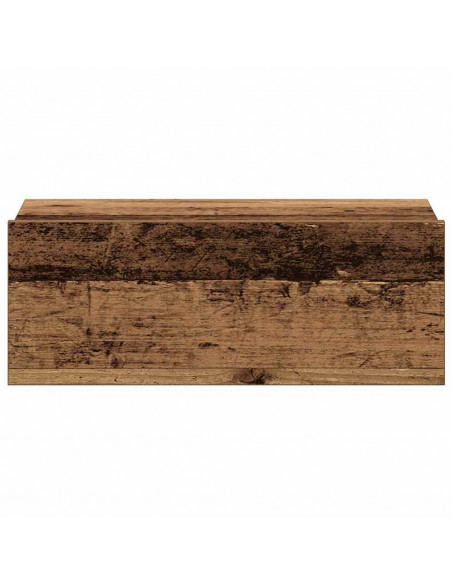 Comodini Pensili 2pz Legno Antico 40x32x15 cm Legno Multistrato