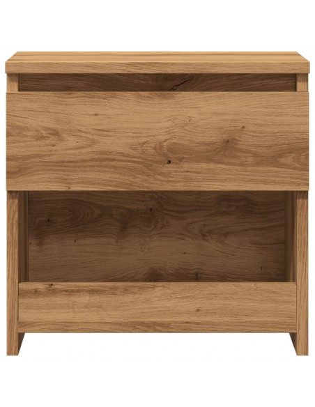 Comodini 2pz Rovere Artigianale 40x30x39cm in Legno Multistrato