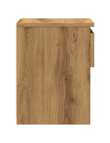 Comodini 2pz Rovere Artigianale 40x30x39cm in Legno Multistrato