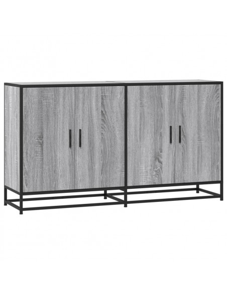 Credenza Grigio Sonoma 134x35x76 cm in Truciolato