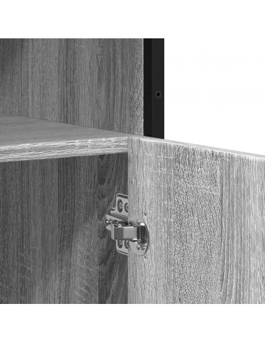 Credenza Grigio Sonoma 100x35x76 cm in Legno Multistrato