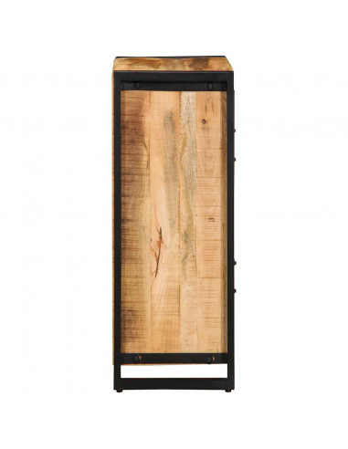 Credenza 55x35x70 cm in Legno Massello di Mango Grezzo