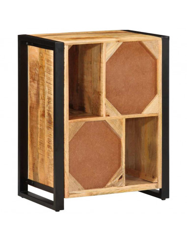 Credenza 55x35x70 cm in Legno Massello di Mango Grezzo