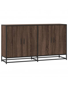 Credenza Rovere Marrone 134x35x76 cm in Truciolato