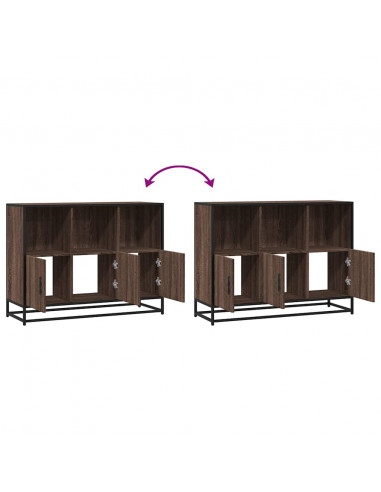 Credenza Rovere Marrone 100x35x76 cm in Legno Multistrato