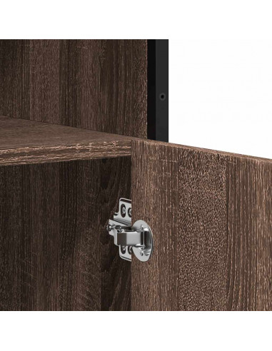 Credenza Rovere Marrone 100x35x76 cm in Legno Multistrato