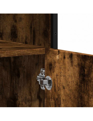 Credenza Rovere Fumo 100x35x76 cm in Legno Multistrato