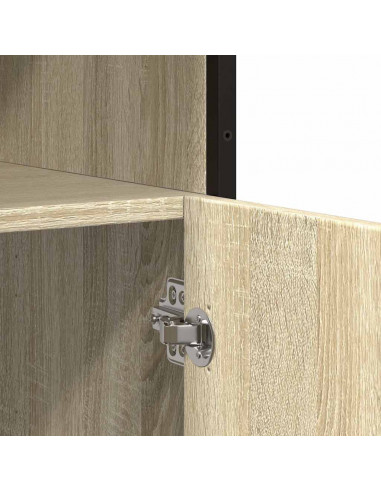 Credenza Rovere Sonoma 100x35x76 cm in Legno Multistrato