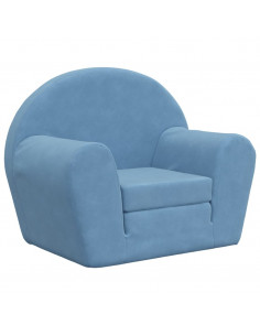 Divano Letto per Bambini Blu in Morbido Peluche