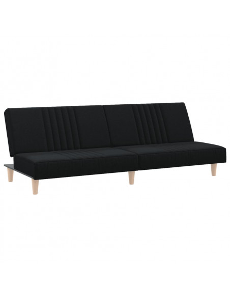 Divano Letto Nero in Tessuto